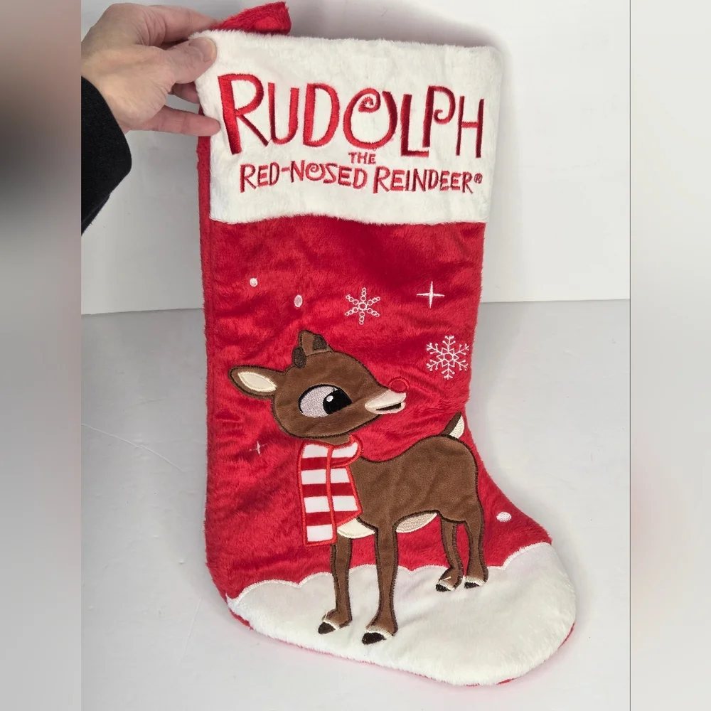 Dan Dee Rudolph The Red Nosed‎ Reindeer Christmas Stocking Embroidery